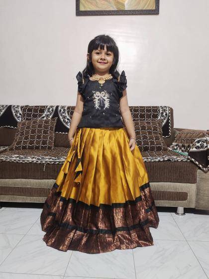 PONGAL SPECIAL kids lehenga silk  Wholesale clothing india